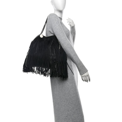 Stella McCartney Eco Suede Fringe Falabella Tote Black 2 of 10