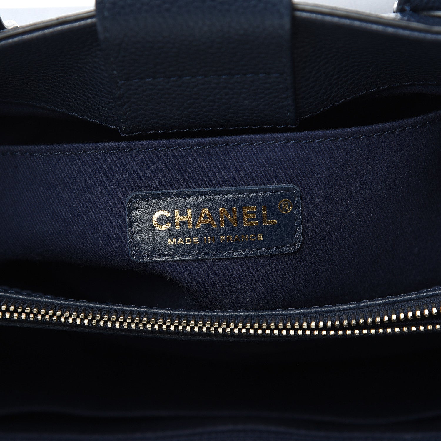 Chanel Grained Calfskin Small Neo Executive Shopper Tote Navy 6 of 12