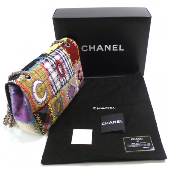 Patchwork Jumbo Flap Yellow Multicolor
