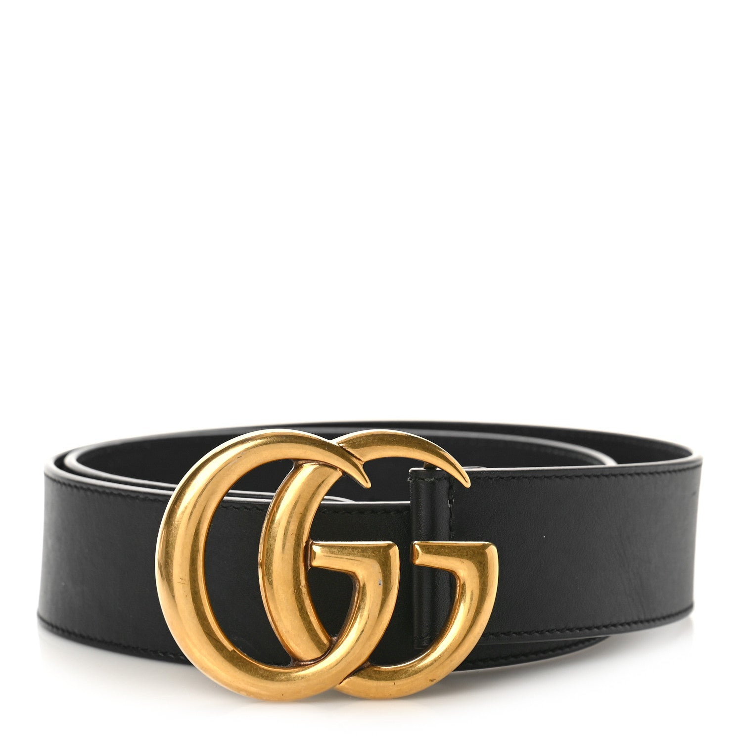 Gucci Calfskin Double G 40mm Belt 75 30 Black 1 of 5
