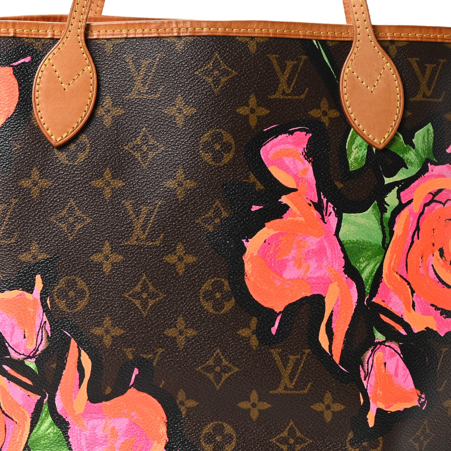 Louis Vuitton Monogram Roses Neverfull MM 7 of 9