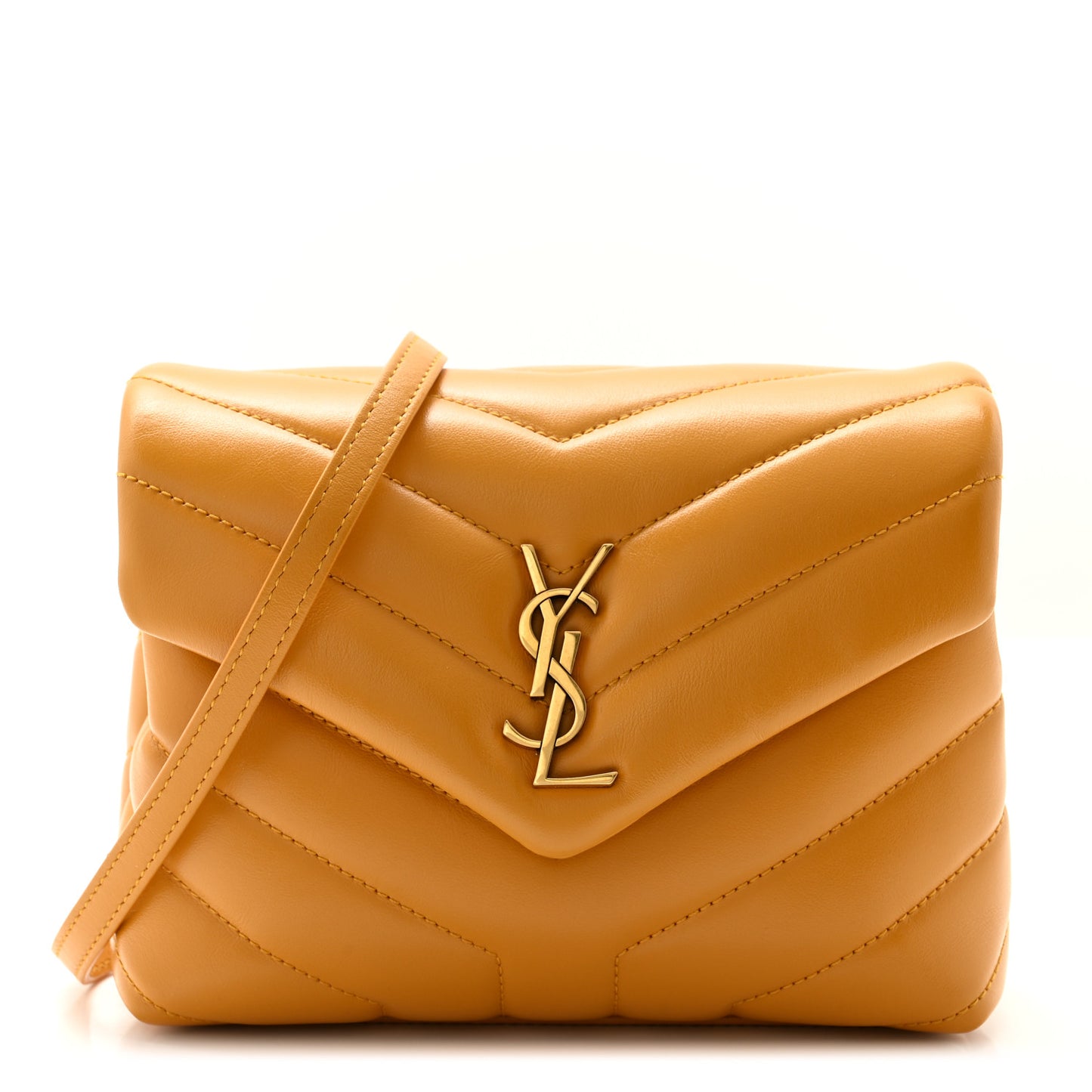 Calfskin Y Quilted Monogram Toy Loulou Crossbody Bag Cheddar