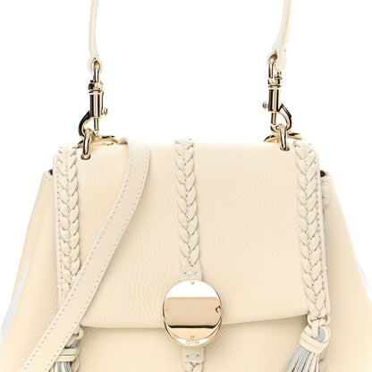 Chloe Grained Calfskin Small Penelope Soft Shoulder Bag White 8 of 11