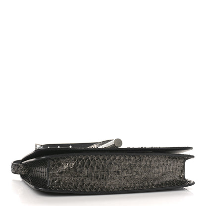 Tom Ford Snakeskin Natalia East-West Shoulder Bag Black 4 of 8