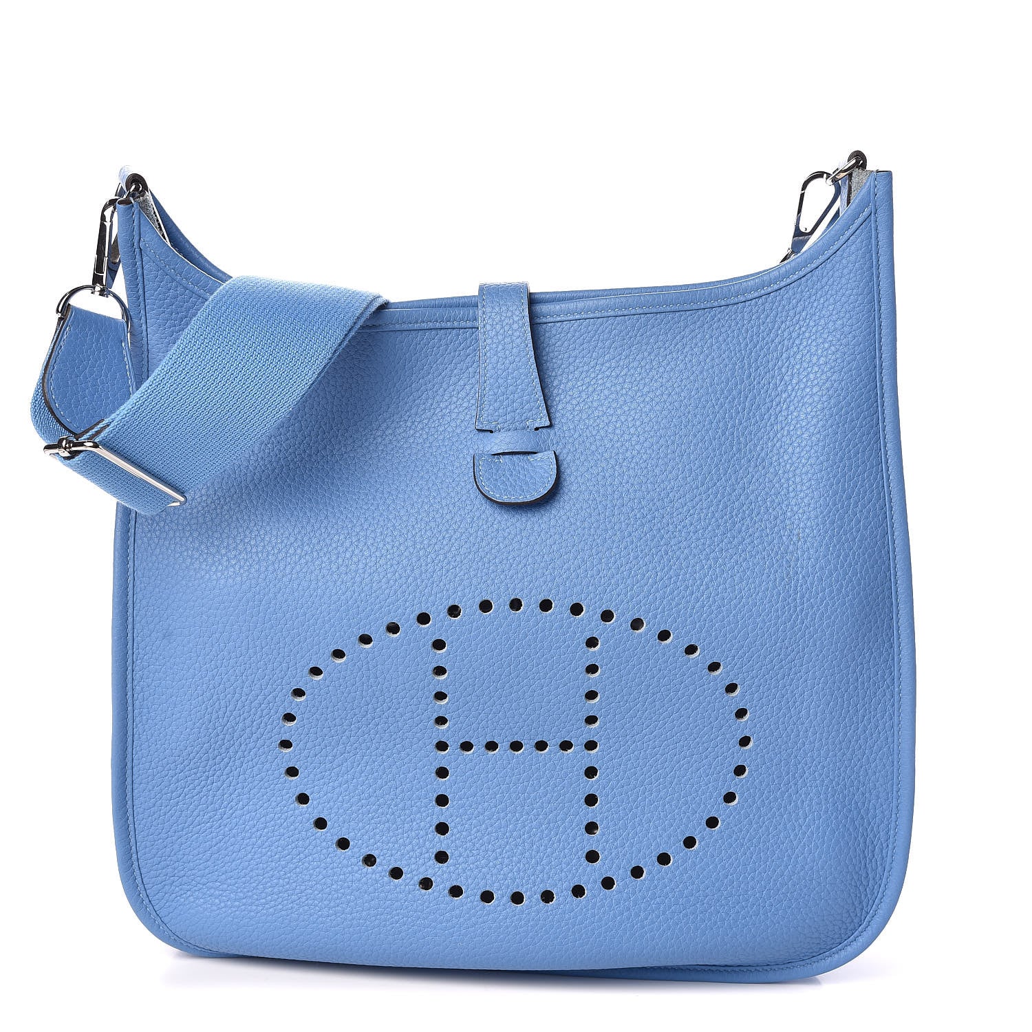 Hermes Taurillon Clemence Evelyne III GM Bleu Paradis 1 of 9