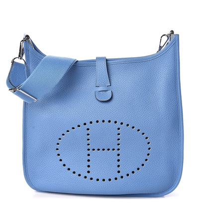 Hermes Taurillon Clemence Evelyne III GM Bleu Paradis 1 of 9