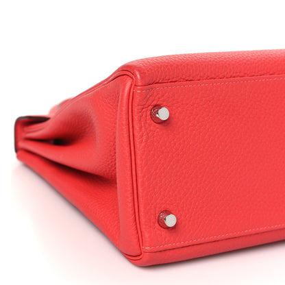Hermes Togo Kelly Retourne 28 Rouge Pivoine 9 of 10