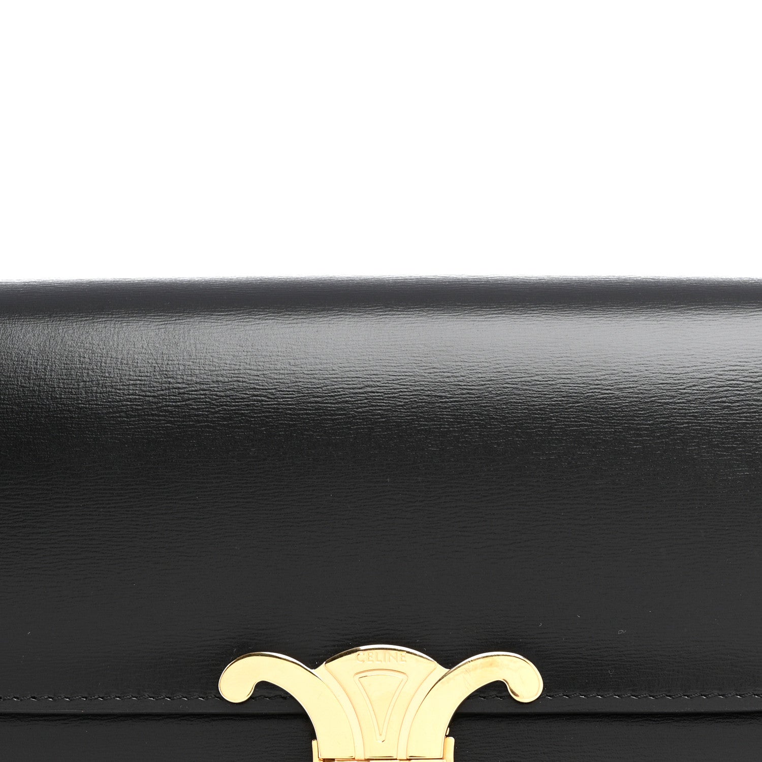 Celine Shiny Calfskin Teen Triomphe Black 8 of 10