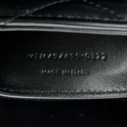 Saint Laurent Calfskin Y Quilted Monogram Small Loulou Chain Satchel Black 8 of 11