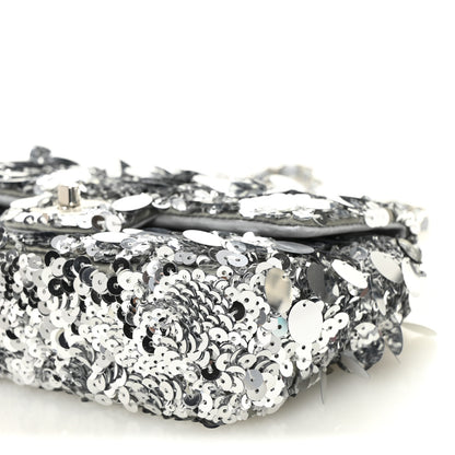 Chanel Sequin Mini Rectangular Flap Silver 10 of 11