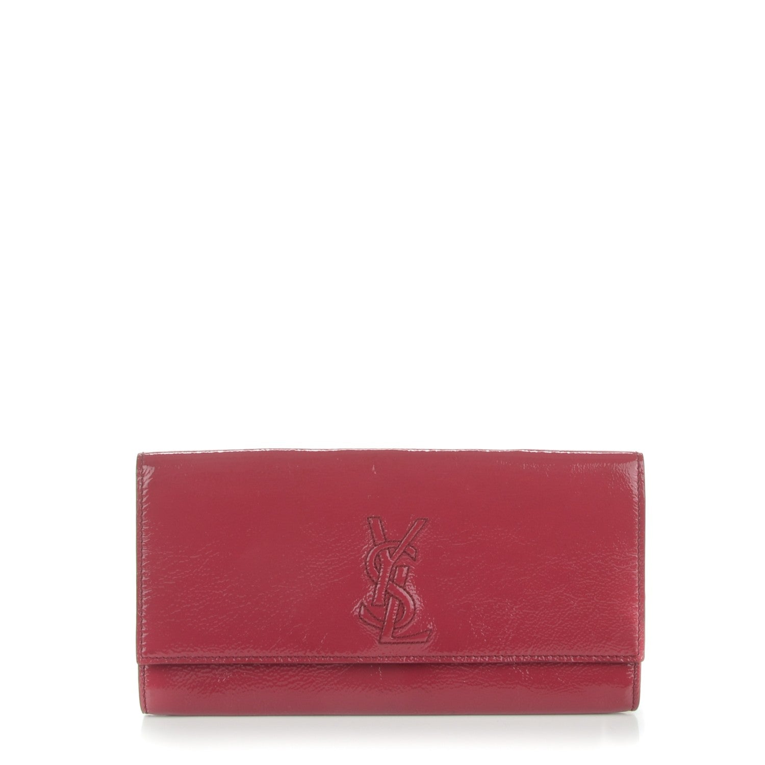 Saint Laurent Textured Patent Small Belle De Jour Clutch Fuchsia 1 of 7