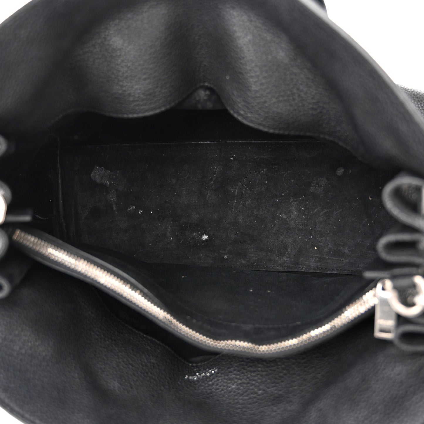 Grained Calfskin Small Supple Sac De Jour Black