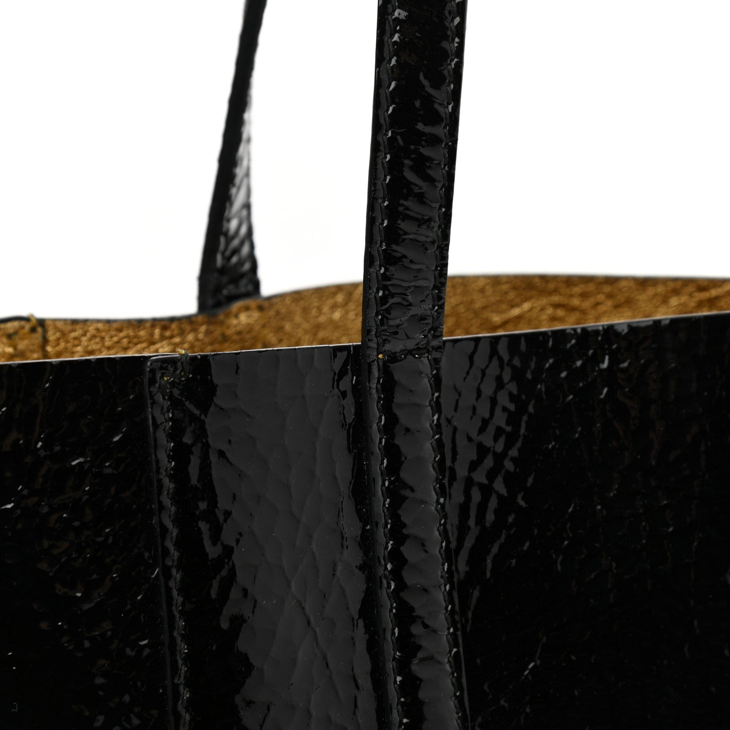 Balenciaga Textured Patent Calfskin XXS Everyday Tote Black 24 of 31