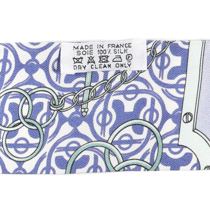 Hermes Silk Mors Et Gourmettes Remix Twilly Parme Vert Mauve 3 of 4