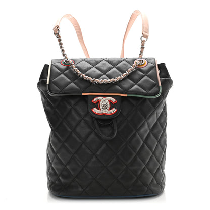 Chanel Lambskin Quilted Small Cuba Urban Spirit Backpack Black 1 of 10