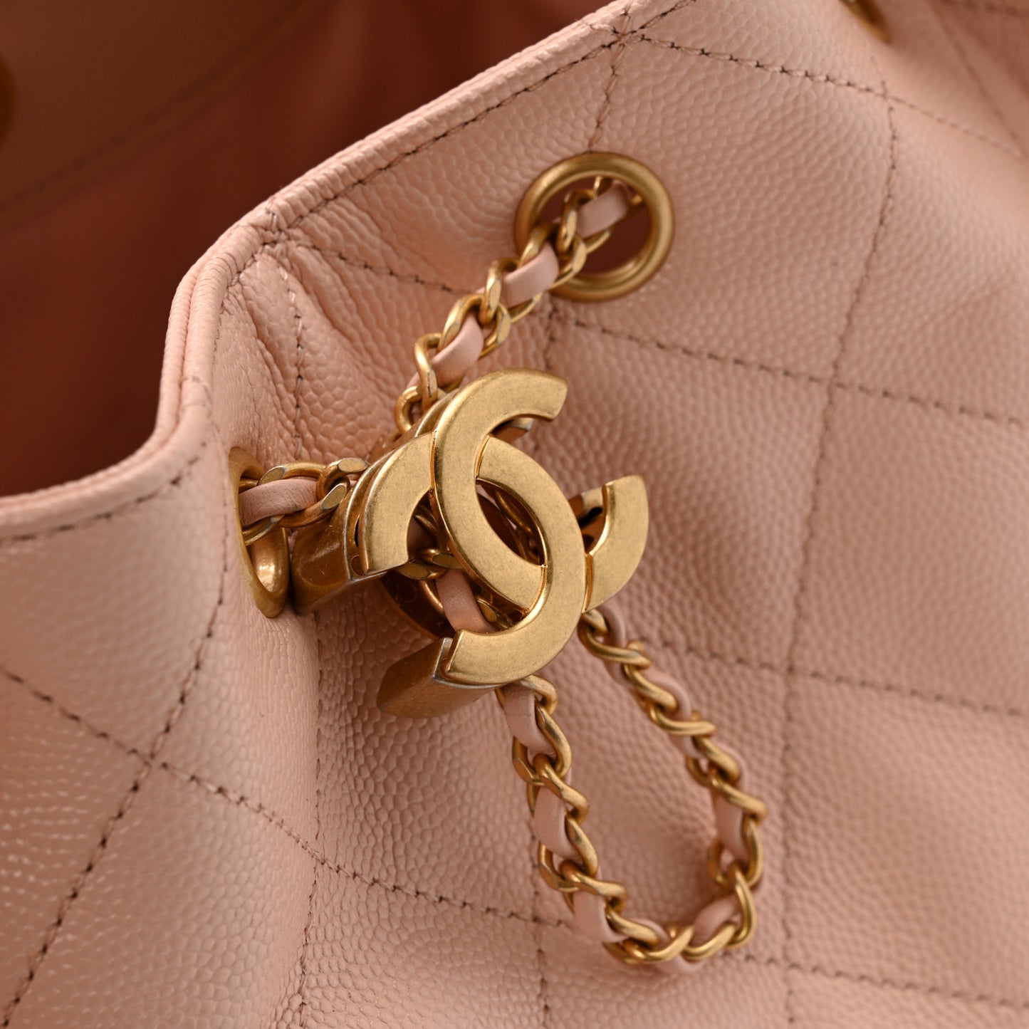 Caviar Quilted Small Chanel 25 Handbag Light Pink