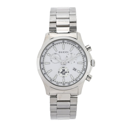 Gucci Stainless Steel 38mm G-Timeless Bee Chronograph Quartz Watch 1 of 5