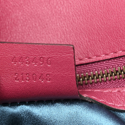 Gucci Velvet Matelasse Blind for Love Embroidered Medium GG Marmont Shoulder Bag Light Raspberry Rose Multicolor 7 of 13