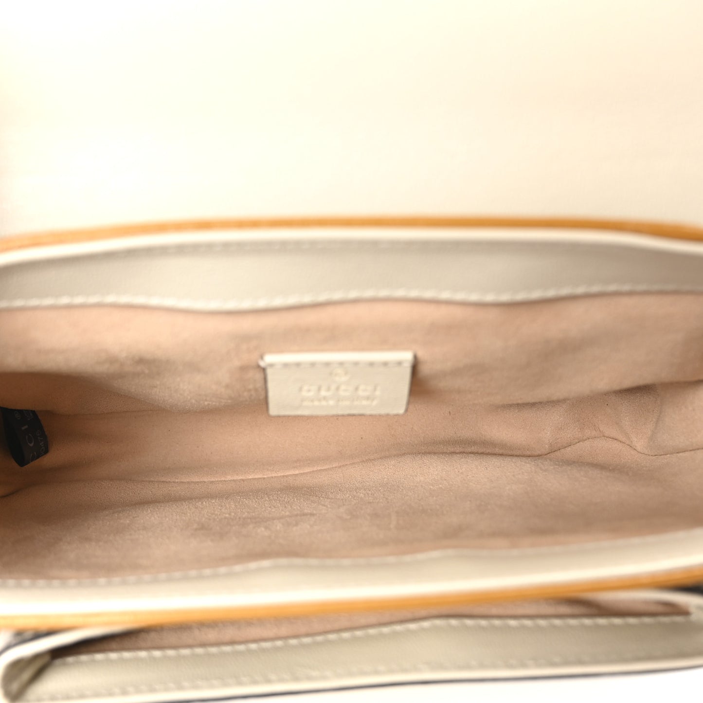 GG Supreme Monogram Calfskin Mini Padlock Flap Pocket Shoulder Bag Beige Mystic White Sun Oil