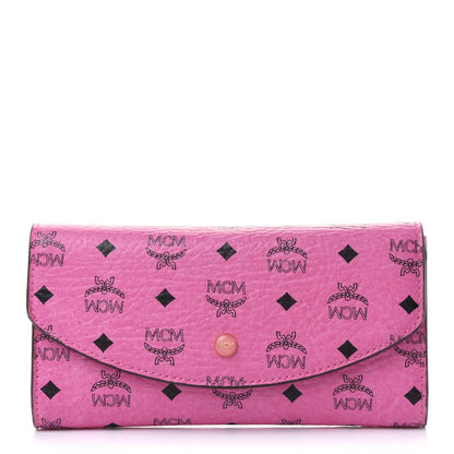 MCM Visetos Flap Wallet Pink 1 of 7