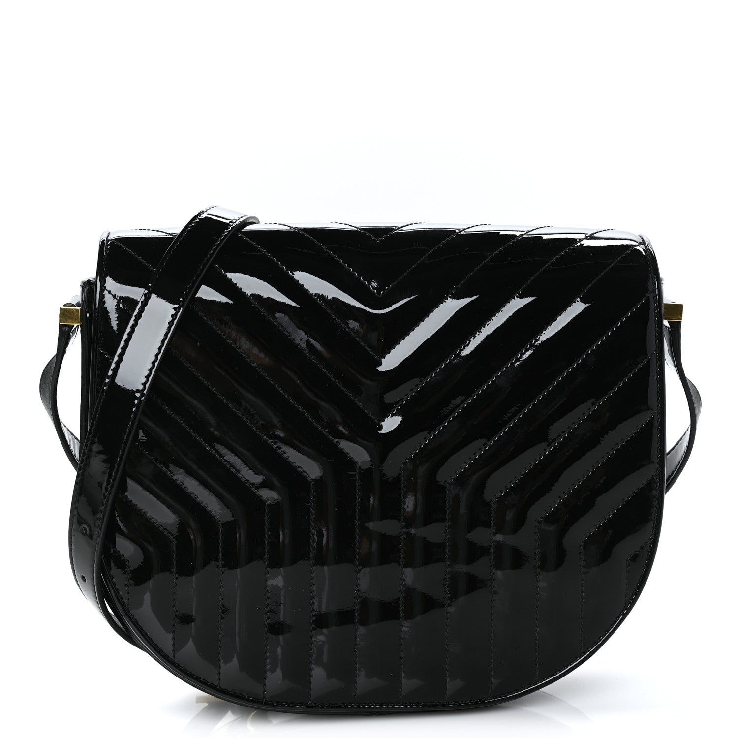 Saint Laurent Patent Y Quilted Joan Satchel Black 1 of 7