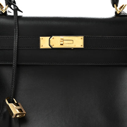 Hermes Box Kelly Retourne 32  Black 8 of 10