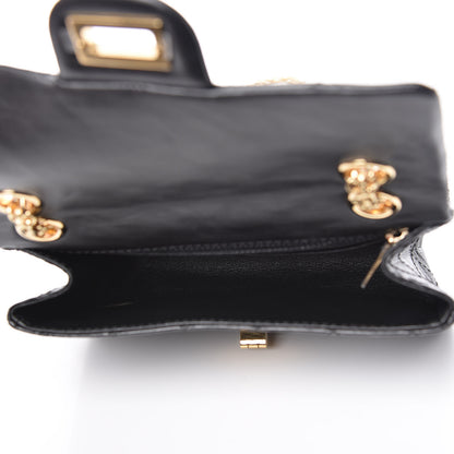 Chanel Aged Calfskin Quilted 2.55 Reissue Mini Flap Black 7 of 11