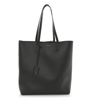 Saint Laurent Calfskin North-South Shopping Tote Storm 1 of 11