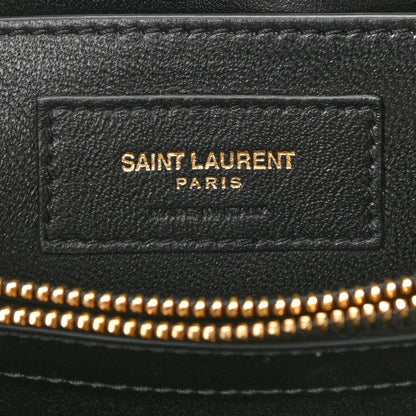 Saint Laurent Calfskin Y Quilted Monogram Small Loulou Chain Satchel Black 7 of 9