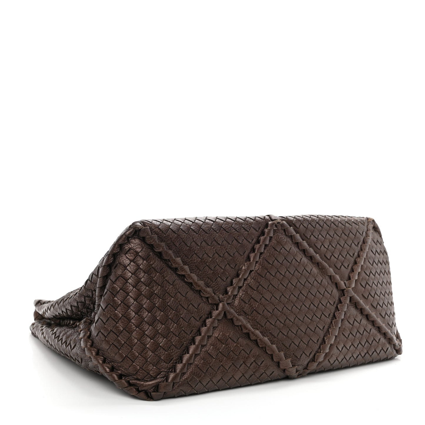 Cervo Intrecciato Shoulder Bag Brown