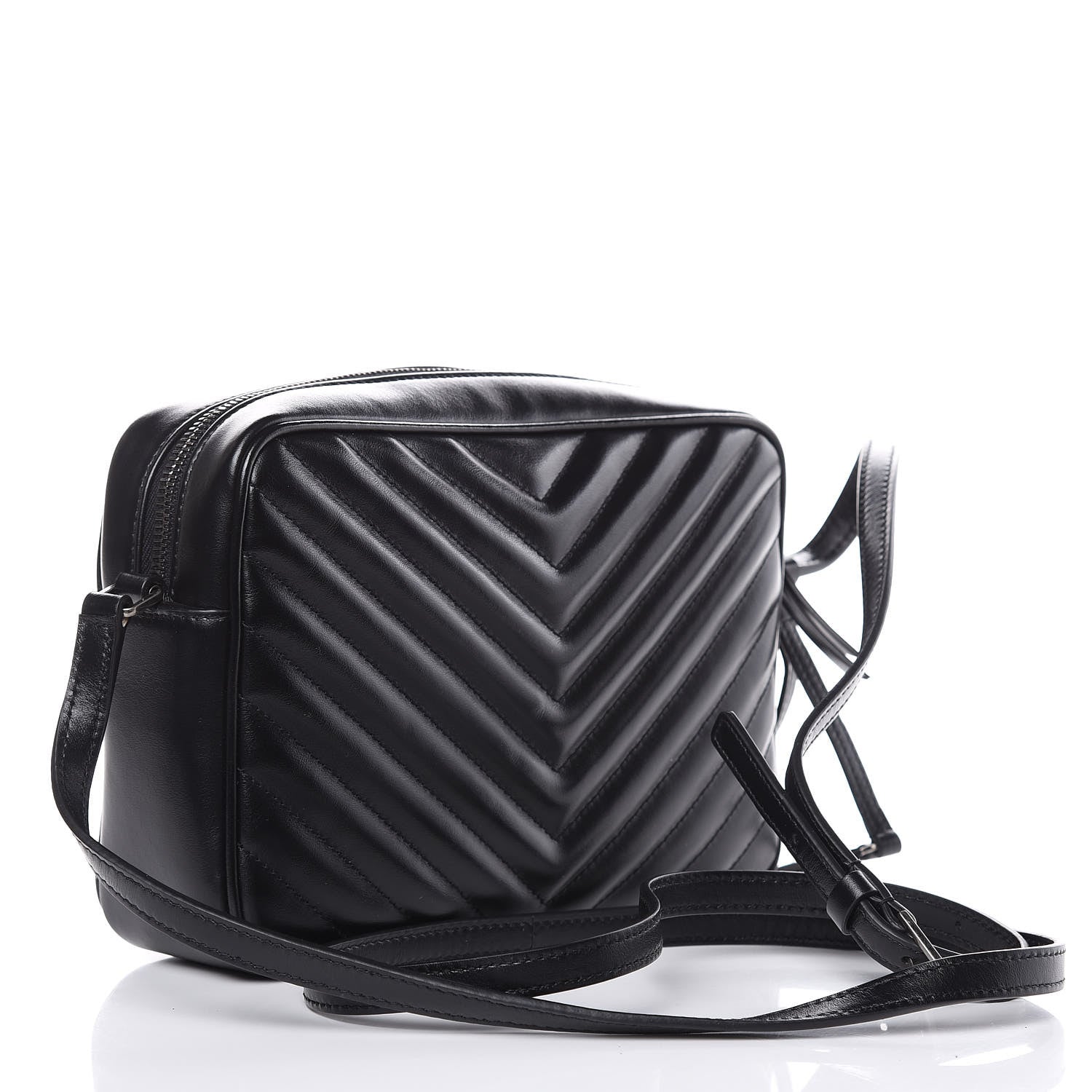 Saint Laurent Calfskin Matelasse Monogram Lou Camera Bag Black 3 of 9
