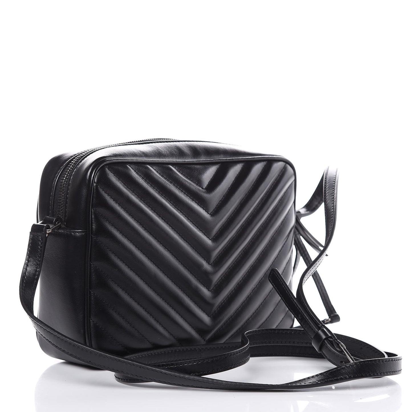 Calfskin Matelasse Monogram Lou Camera Bag Black