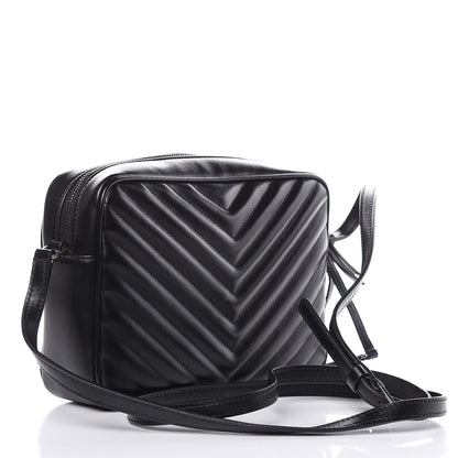 Saint Laurent Calfskin Matelasse Monogram Lou Camera Bag Black 3 of 12