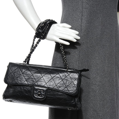 Chanel Leather Quilted Ritz Flap Bag Black 2 of 7