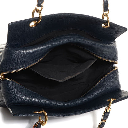 Chanel Caviar Quilted Petit Timeless Tote PTT Navy 5 of 7