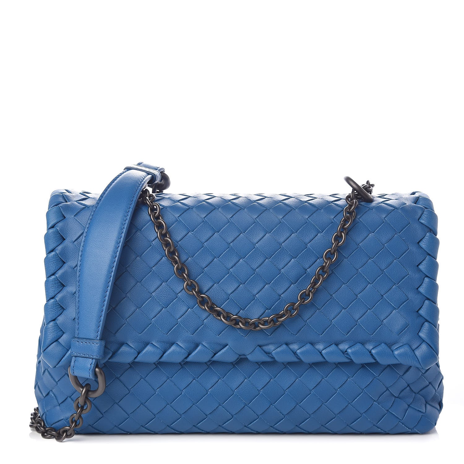 Bottega Veneta Nappa Intrecciato Baby Olimpia Shoulder Bag Bleuette 1 of 9