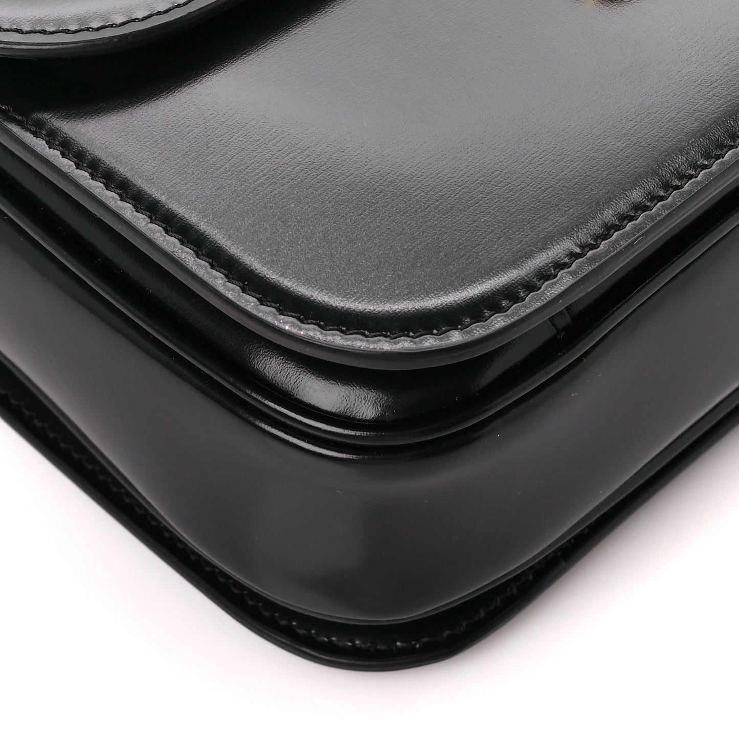 Shiny Calfskin Medium Triomphe Black
