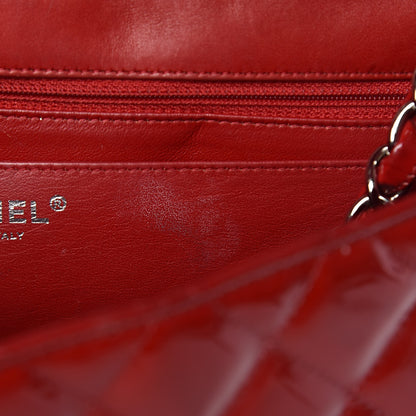 Chanel Patent Quilted Jumbo Single Flap Red 16 of 31