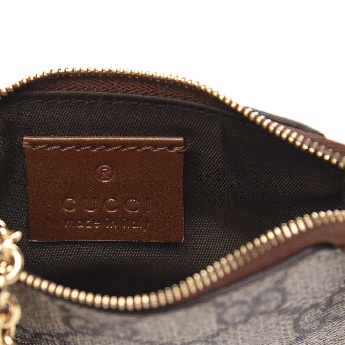 GG Supreme Monogram Key Case Brown