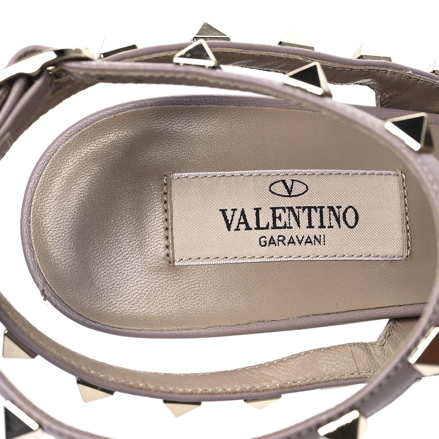 Valentino Garavani Patent Nappa Rockstud Ankle Strap 100mm Pumps 38.5 Poudre 7 of 8