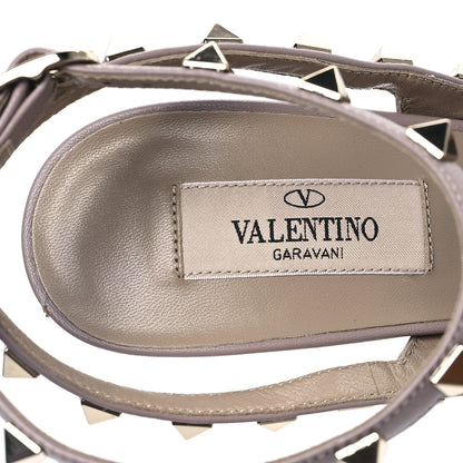 Valentino Garavani Patent Nappa Rockstud Ankle Strap 100mm Pumps 38.5 Poudre 7 of 8