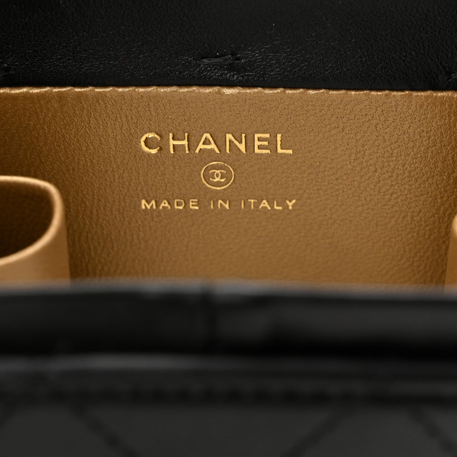 Chanel Lambskin Quilted Vanity Clutch With Chain  Black 6 of 10