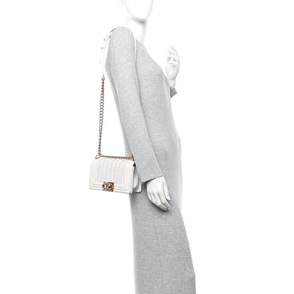 Chanel Calfskin Embroidered Small Boy Flap White 2 of 10