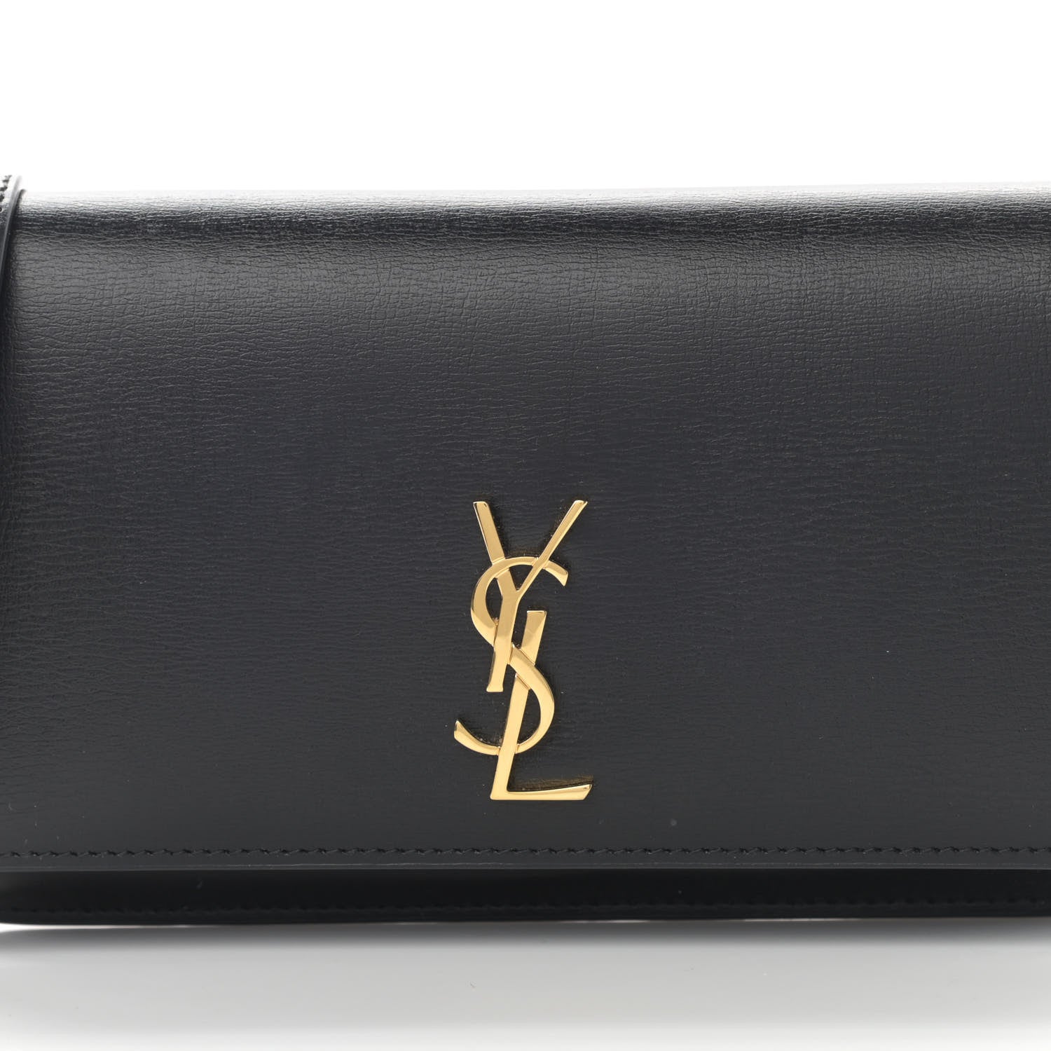 Saint Laurent Smooth Calfskin Monogram Phone Holder Crossbody Black 8 of 13