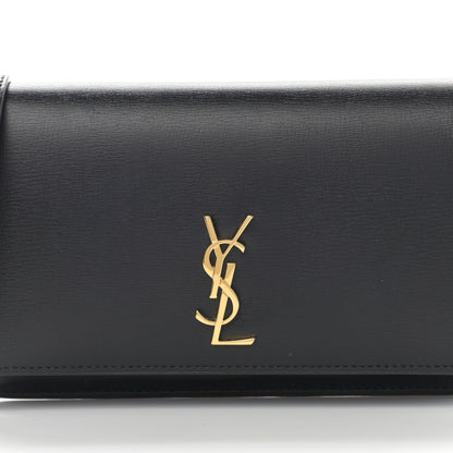 Saint Laurent Smooth Calfskin Monogram Phone Holder Crossbody Black 8 of 13