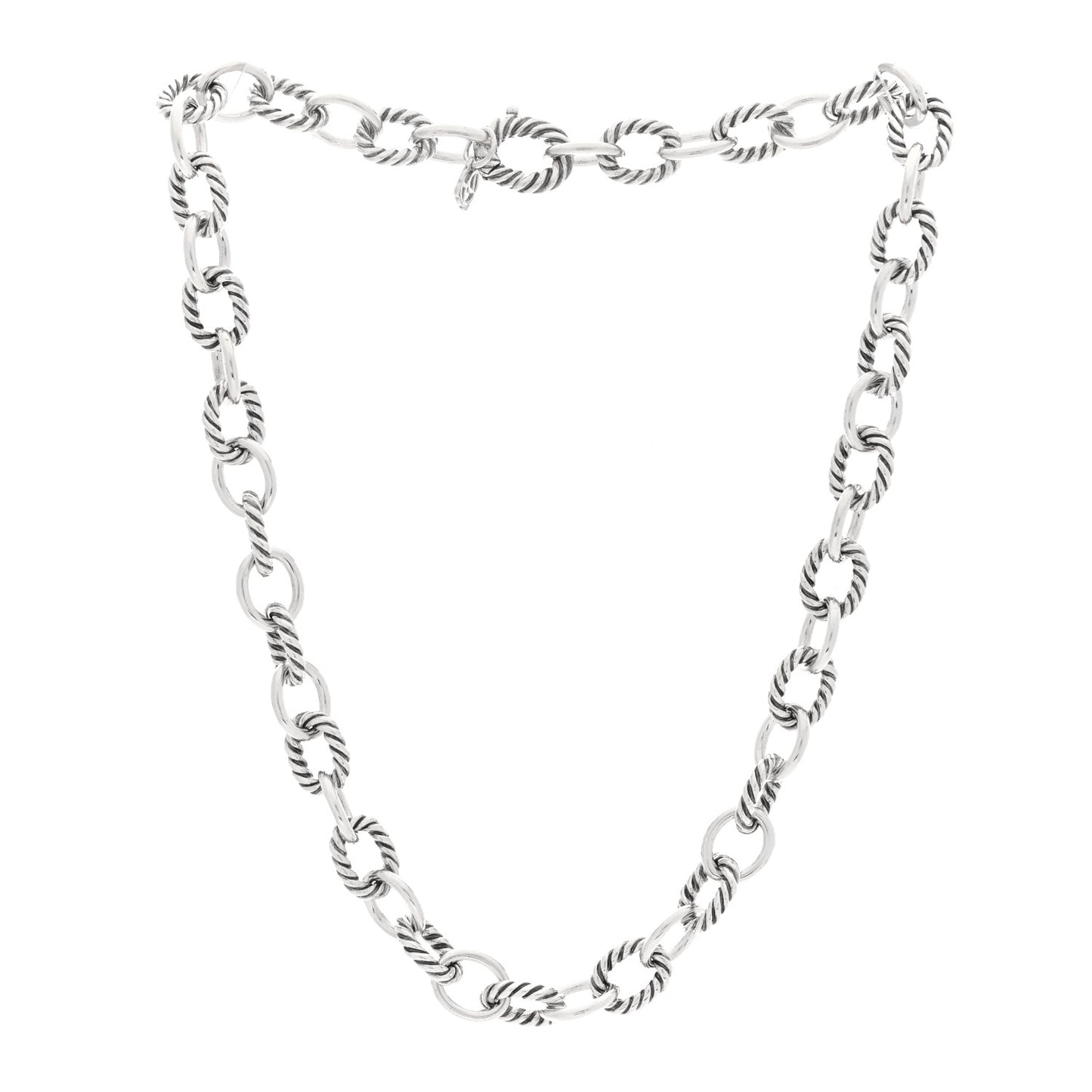 Sterling Silver 10mm Medium Oval Link Necklace