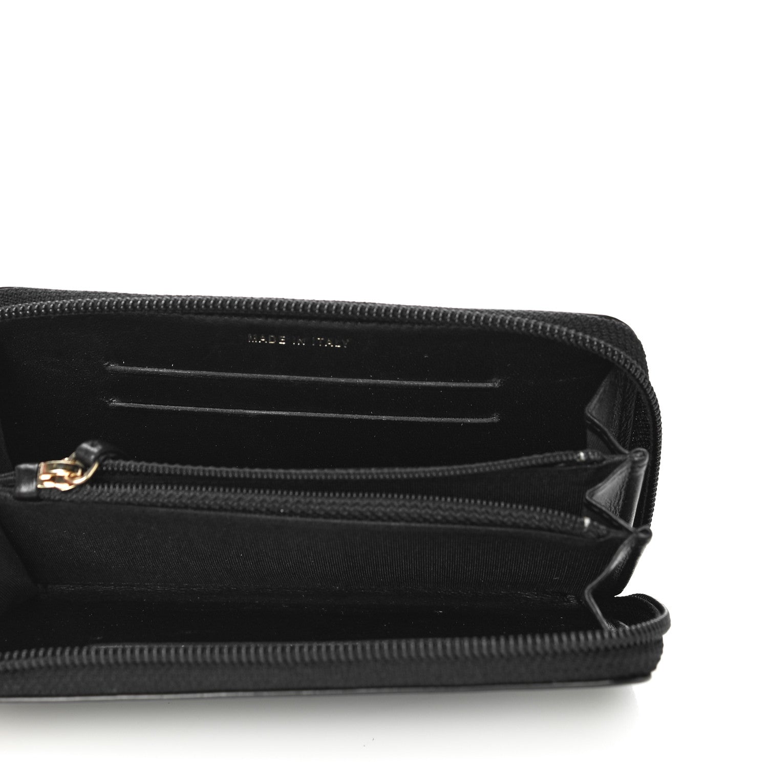 Chanel Glazed Calfskin Quilted Small Boy Zip Around Wallet Black 5 of 12