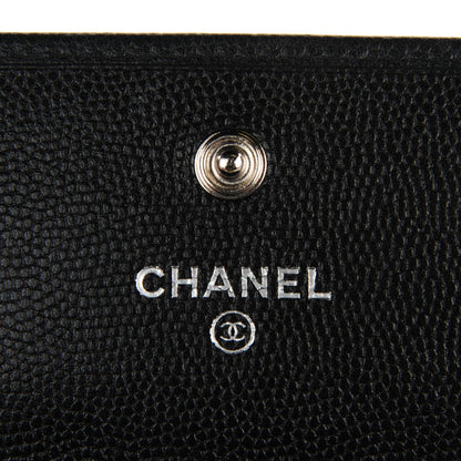 Chanel Caviar Sevruga Long Flap Wallet Black 6 of 8