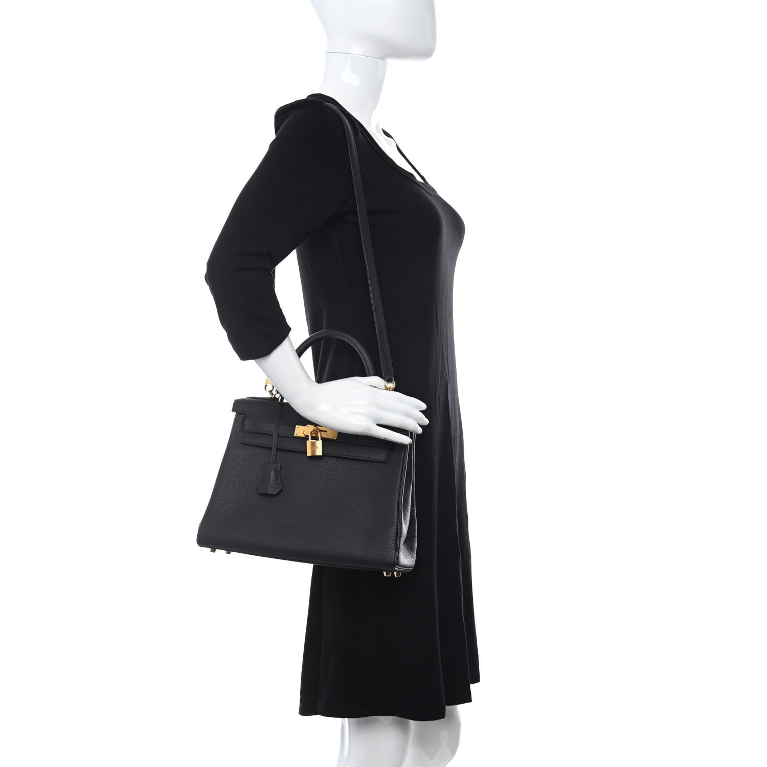 Hermes Togo Kelly Retourne 28 Black 2 of 11
