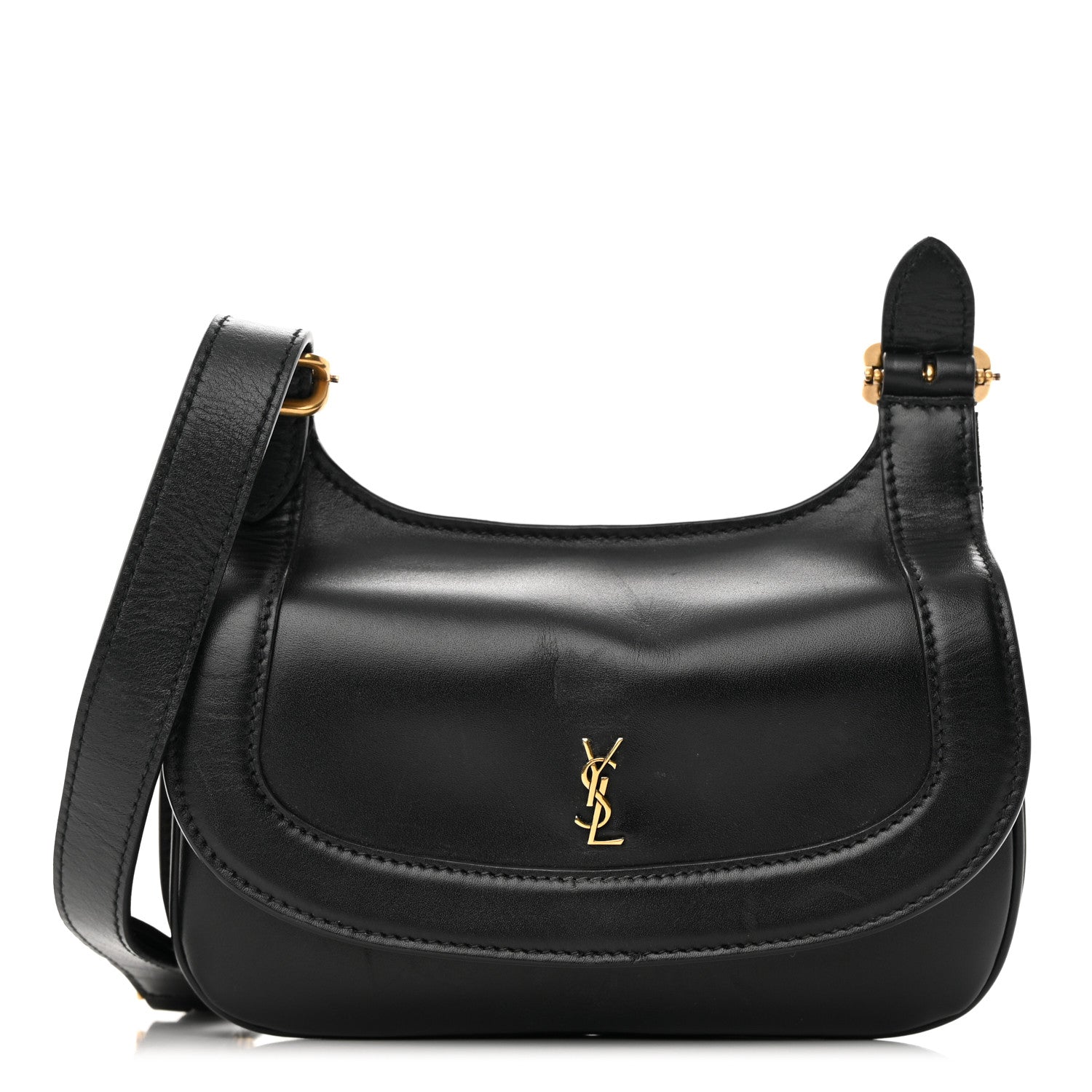 Saint Laurent Smooth Calfskin Small Charlie Shoulder Bag Black 1 of 17